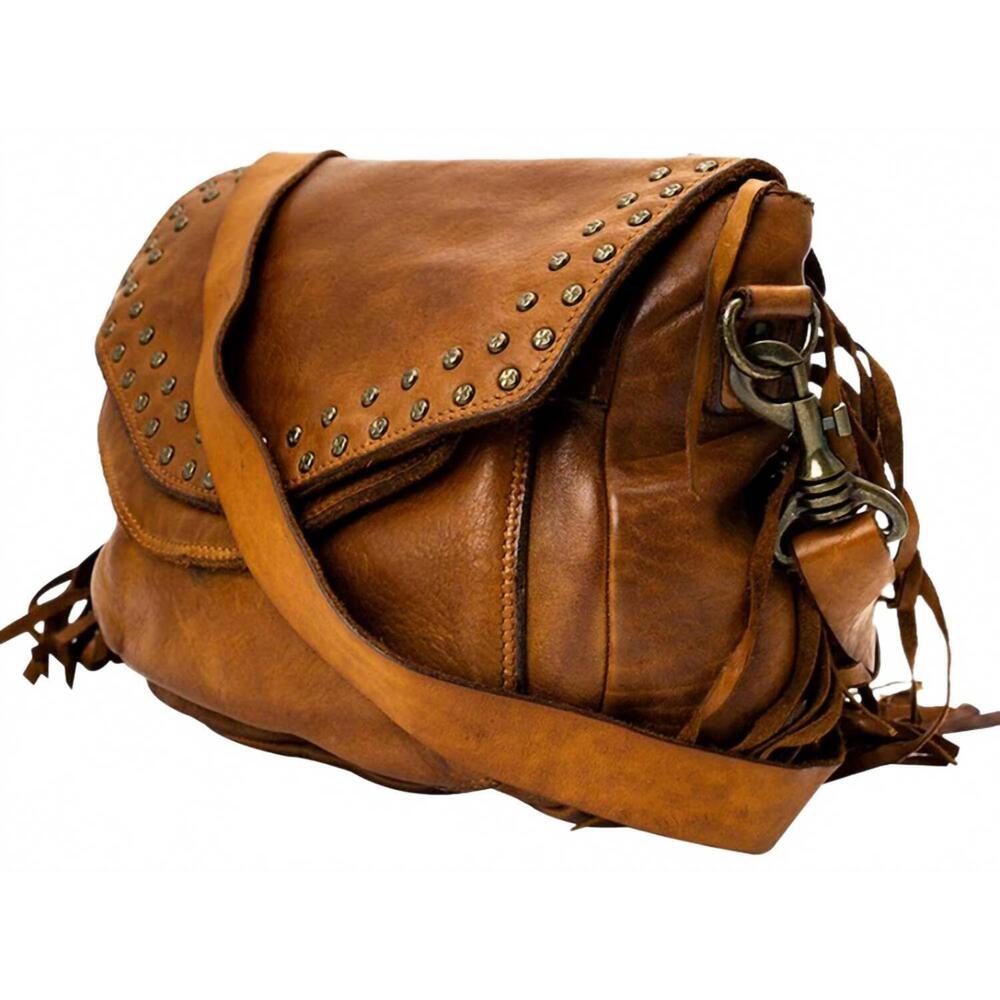 NEW SPAGHETTI WESTERN women's crossbody genuine leather bag in brown